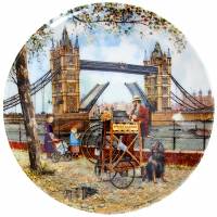 Брайан Иден "Точильщик", декоративная тарелка. Фарфор, деколь. Davenport, Великобритания, 1991 год