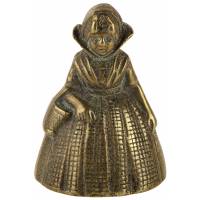 Колокольчик винтажный "Девочка с корзинкой". Латунь, Великобритания. 1930 - е гг
