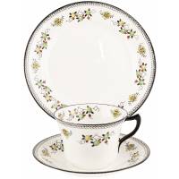 Старинное чайное трио "Гирлянда", Фарфор Sutherland, Великобритания, винтаж, первая половина 20 века (нюанс)