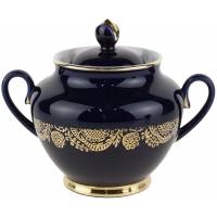 Сахарница "Ночь", Фарфор, кобальтовое покрытие, ЛФЗ, СССР, вторая половина 20 века