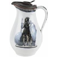 Кувшин антикварный "Одиссей", Высота 16,5 см, фарфор, винтаж, Великобритания, вторая половина 19 века (с нюансом)