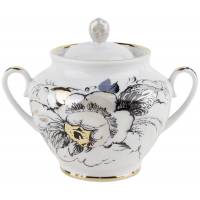 Сахарница "Жемчужная", Фарфор, винтаж, ЛФЗ, СССР, вторая половина 20 века